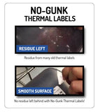 "No Gunk" Thermal Date Labels